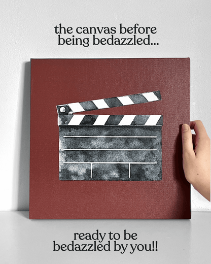 Movie Clapboard Bedazzle Canvas Kit