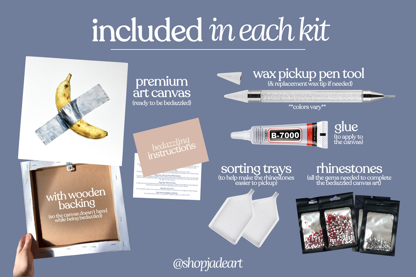 Famous Modern Art Bedazzle Canvas Kit