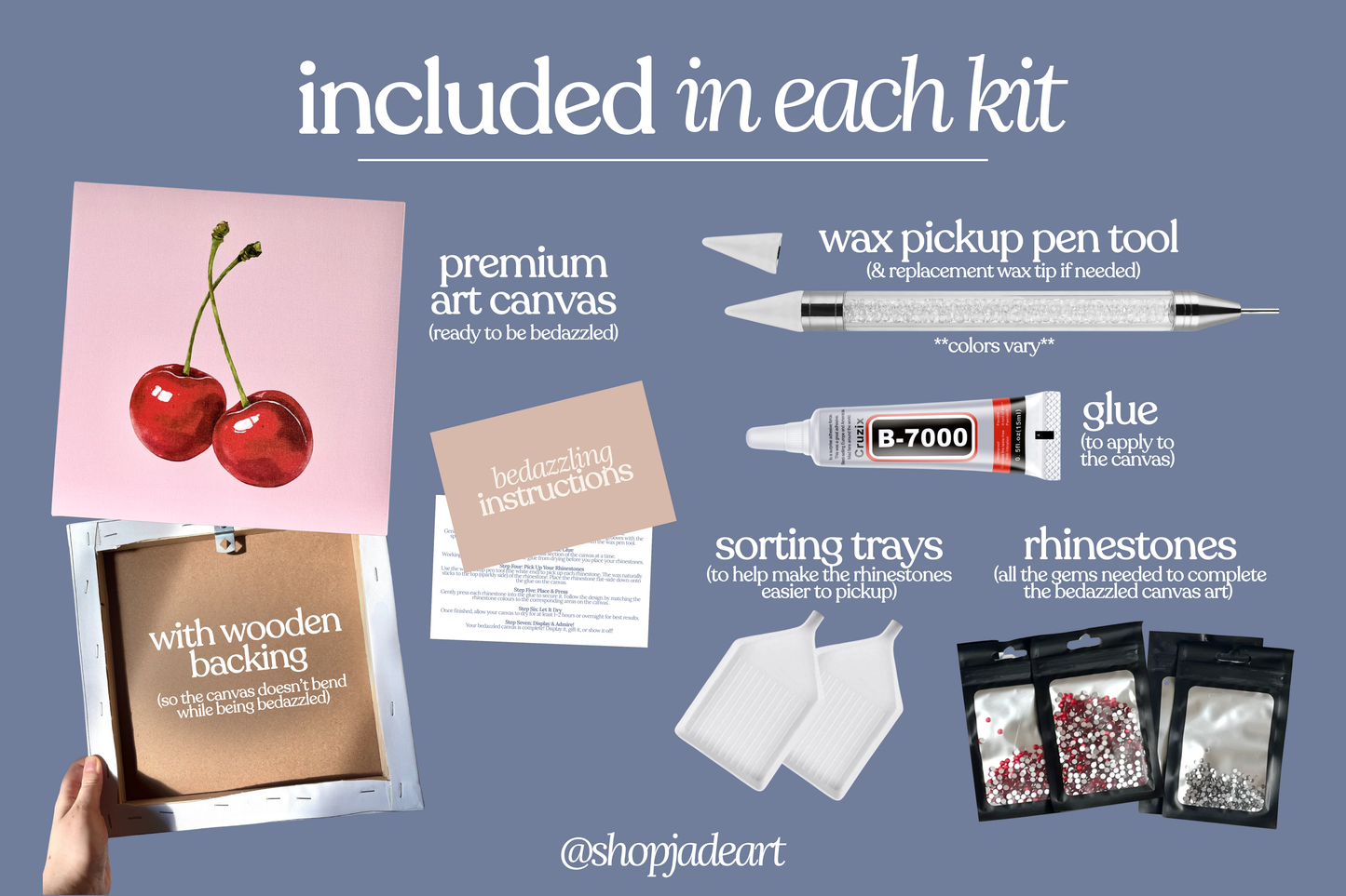 Cherries Bedazzle Canvas Kit