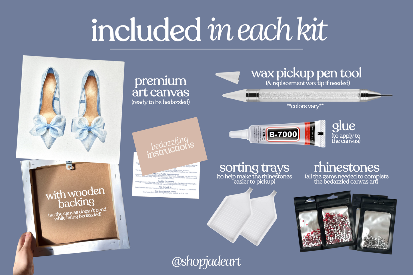 Blue Heels Bedazzle Canvas Kit