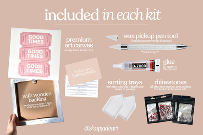 Tickets Bedazzle Canvas Kit
