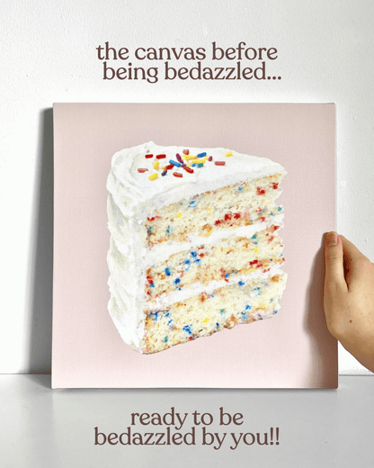 Funfetti Cake Bedazzle Canvas Kit
