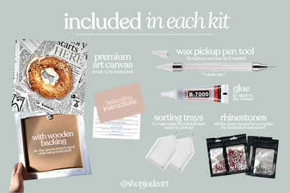 Bagel Bedazzle Canvas Kit