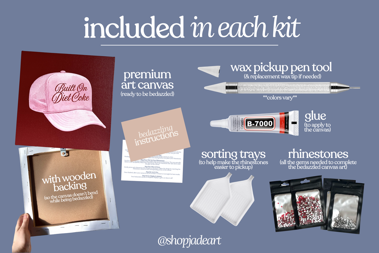 Built on Diet Cola Bedazzle Canvas Kit