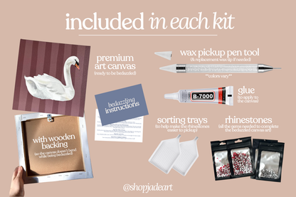 Swan Bedazzle Canvas Kit