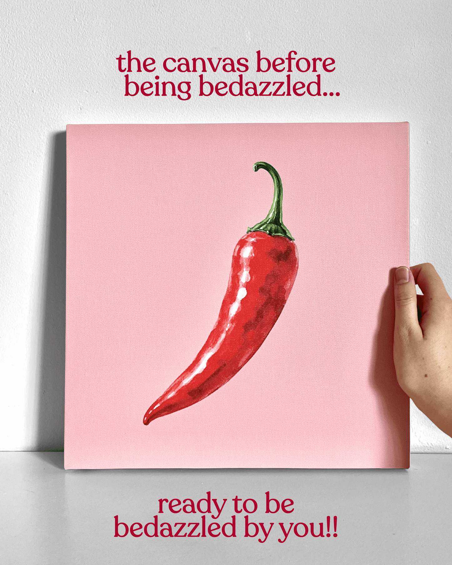 Chilli Pepper Bedazzle Canvas Kit