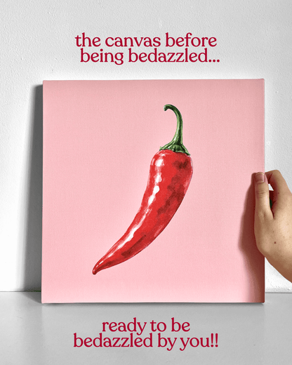Chilli Pepper Bedazzle Canvas Kit