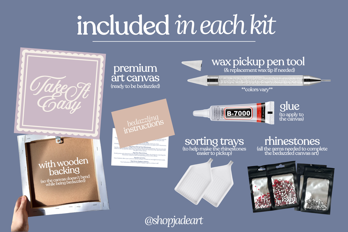 Take it Easy Bedazzle Canvas Kit