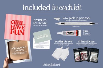 Girl, Have Fun Bedazzle Canvas Kit