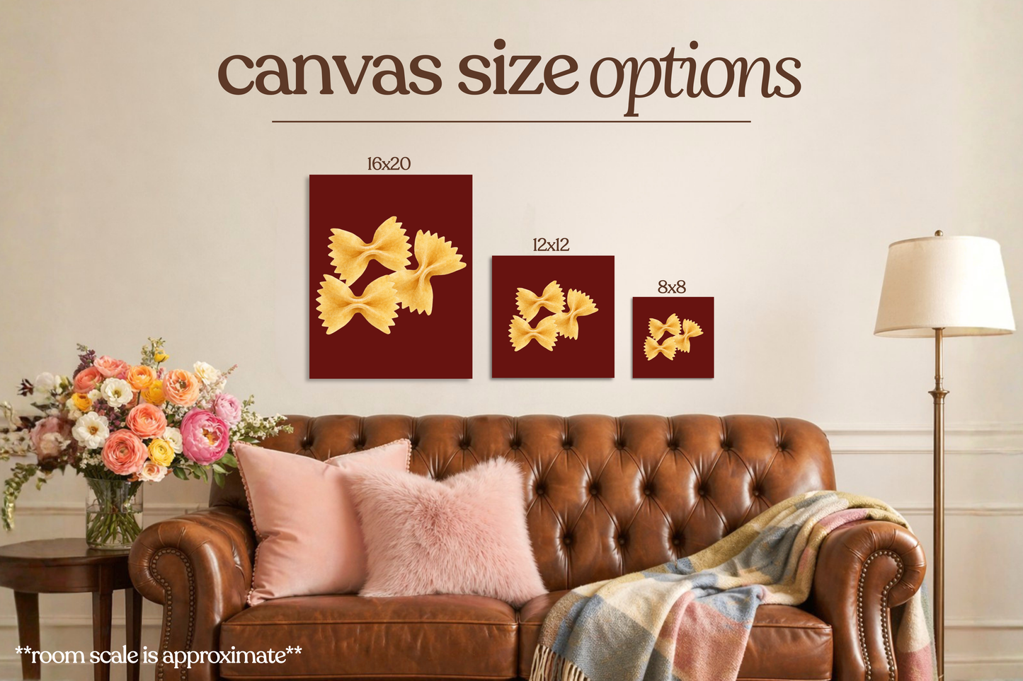 Bow Tie Pasta Bedazzle Canvas Kit