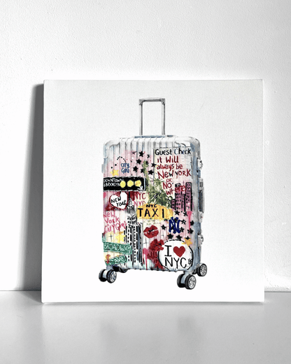 Suitcase Bedazzle Canvas Kit