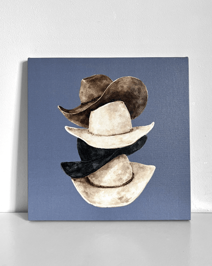 Cowgirl Hat Stack Bedazzle Canvas Kit