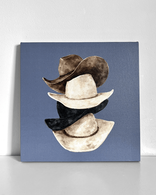 Cowgirl Hat Stack Bedazzle Canvas Kit