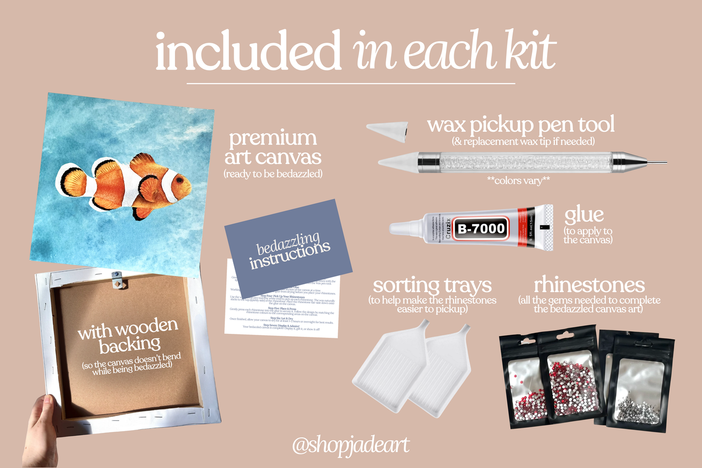 Clown Fish Bedazzle Canvas Kit