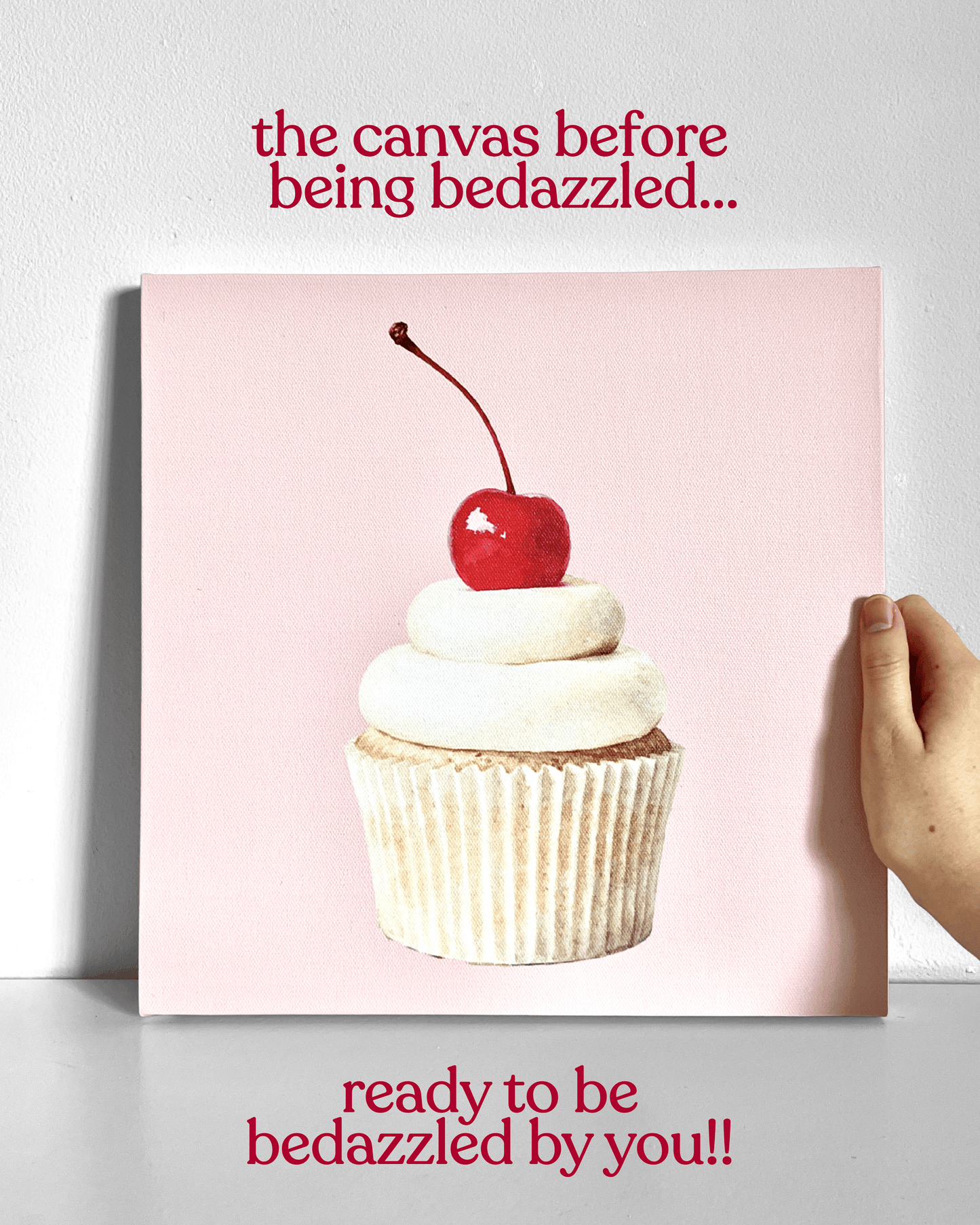 Cupcake Bedazzle Canvas Kit