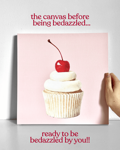 Cupcake Bedazzle Canvas Kit