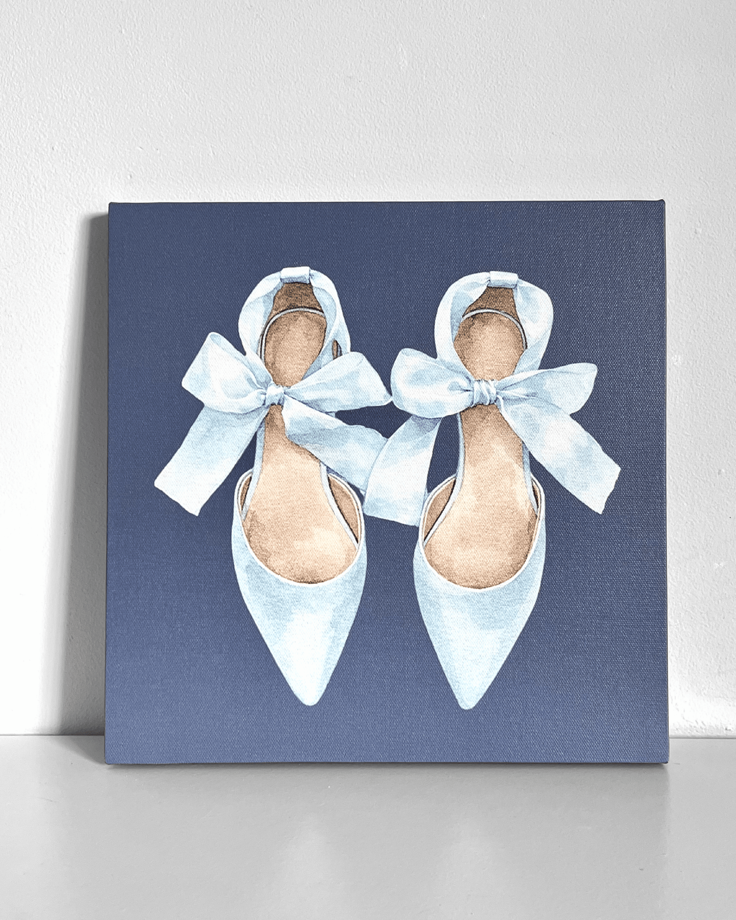 Blue Bow Heels Bedazzle Canvas Kit
