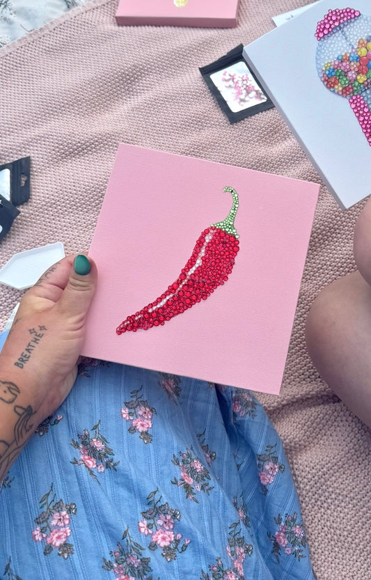 Chilli Pepper Bedazzle Canvas Kit