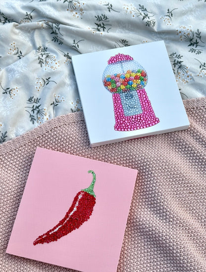 Chilli Pepper Bedazzle Canvas Kit