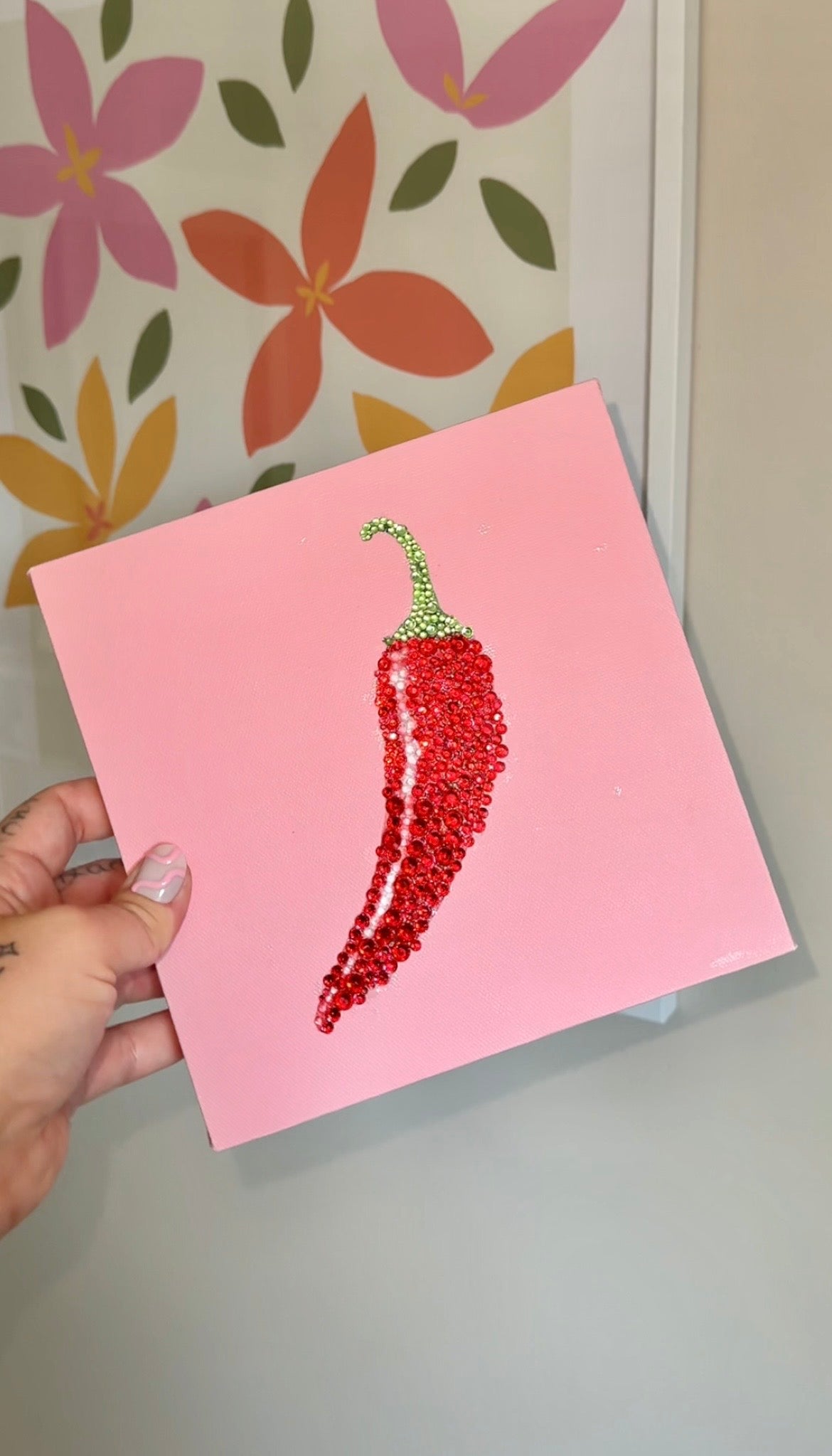 Chilli Pepper Bedazzle Canvas Kit