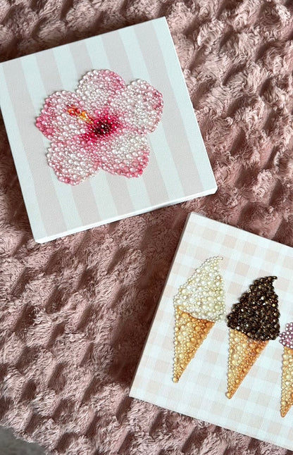 Hibiscus Bedazzle Canvas Kit