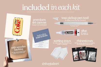 Yellow Diet Cola Bedazzle Canvas Kit