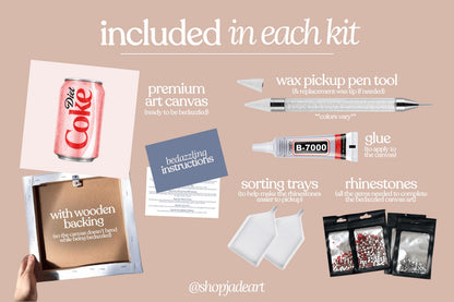 Pink Diet Cola Bedazzle Canvas Kit