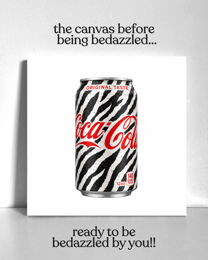 Zebra Soda Bedazzle Canvas Kit