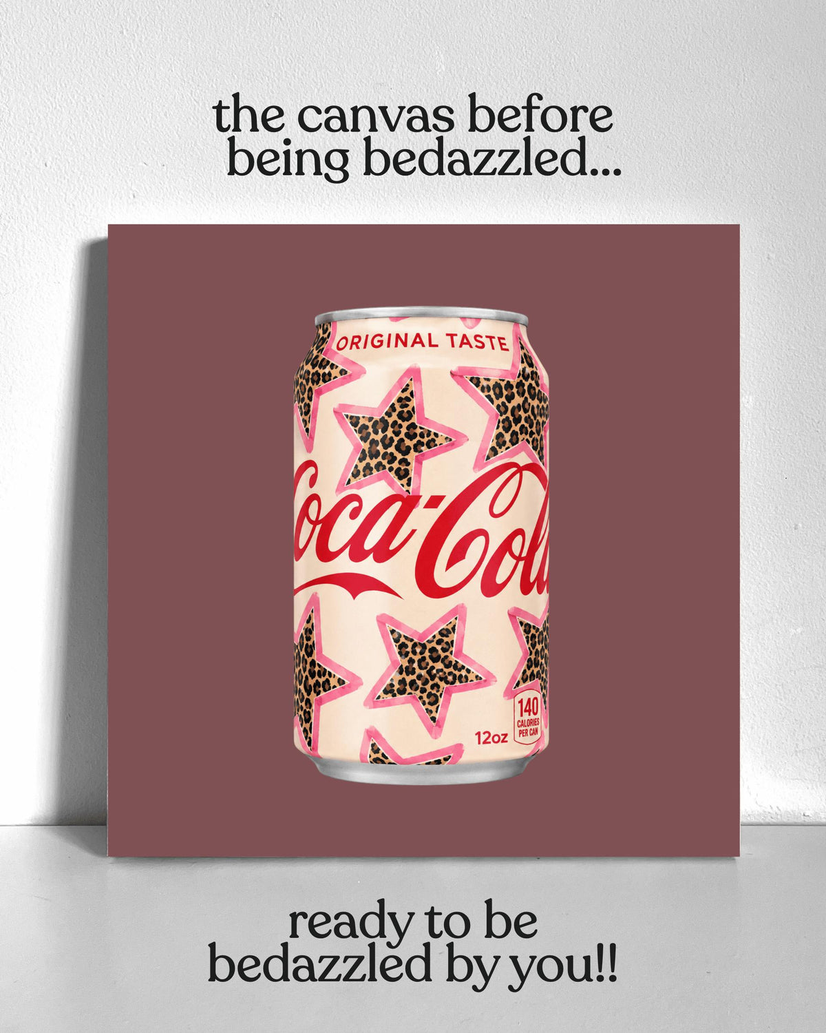 Pink Star Soda Bedazzle Canvas Kit