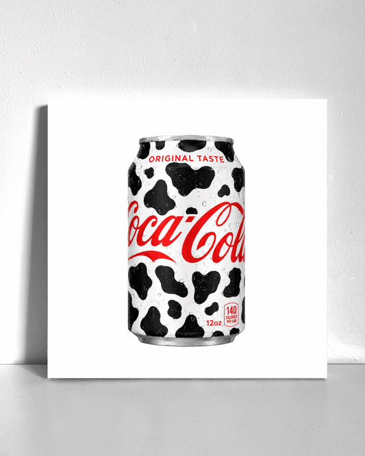 Cow Print Soda Bedazzle Canvas Kit