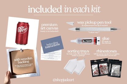 Dr. Pepper Bedazzle Canvas Kit