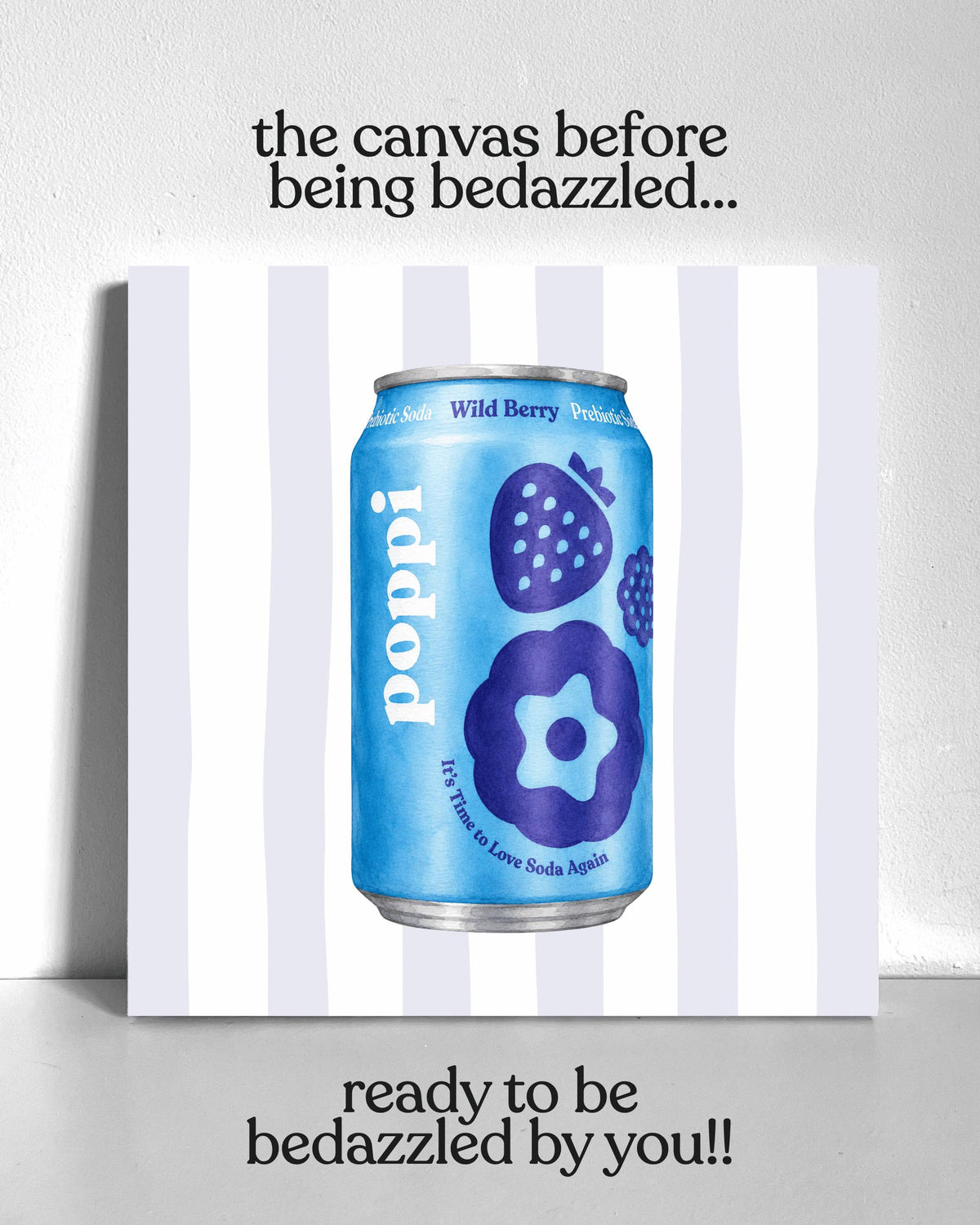 Wild Berry Poppi Bedazzle Canvas Kit