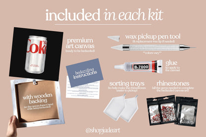 Aesthetic Diet Cola Bedazzle Canvas Kit