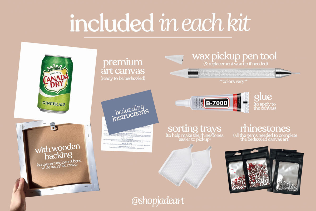 Ginger Ale Bedazzle Canvas Kit
