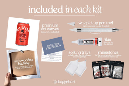Cherry Cola Olipop Bedazzle Canvas Kit
