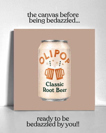 Root Beer Olipop Bedazzle Canvas Kit