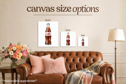 Diet Cola Glass Bottle Bedazzle Canvas Kit