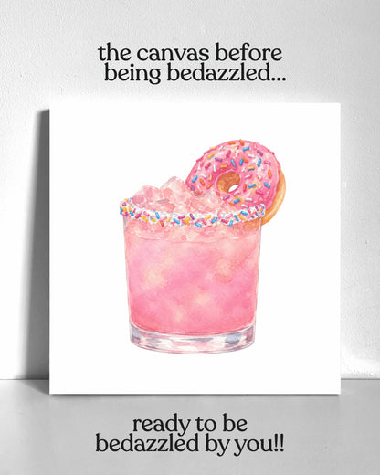 Donut Drink Bedazzle Canvas Kit