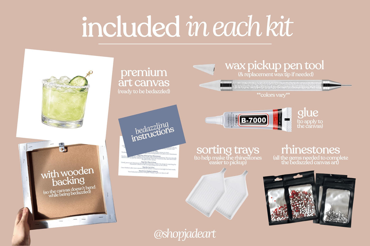 Cucumber Drink Bedazzle Canvas Kit