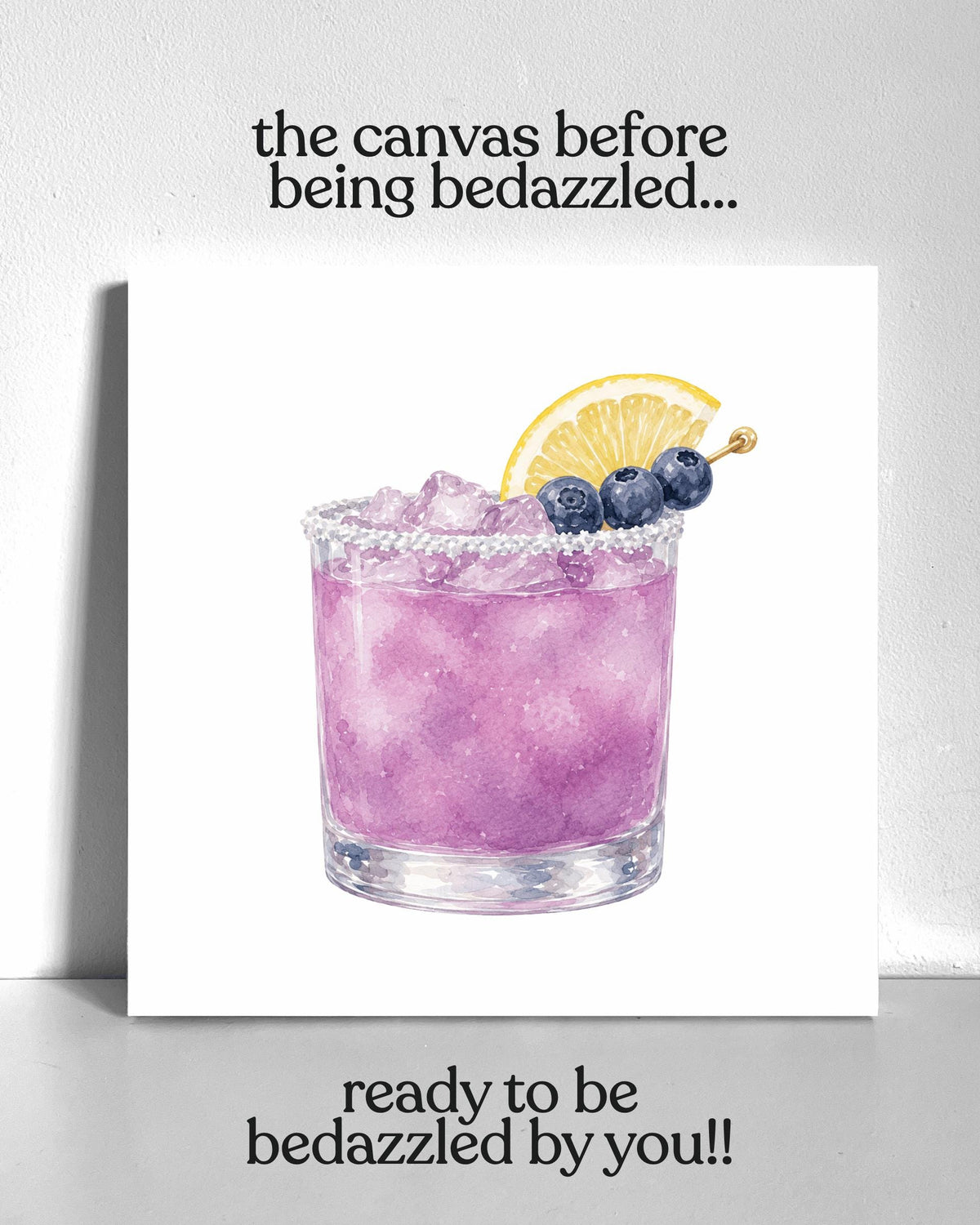 Blueberry Drink Bedazzle Canvas Kit