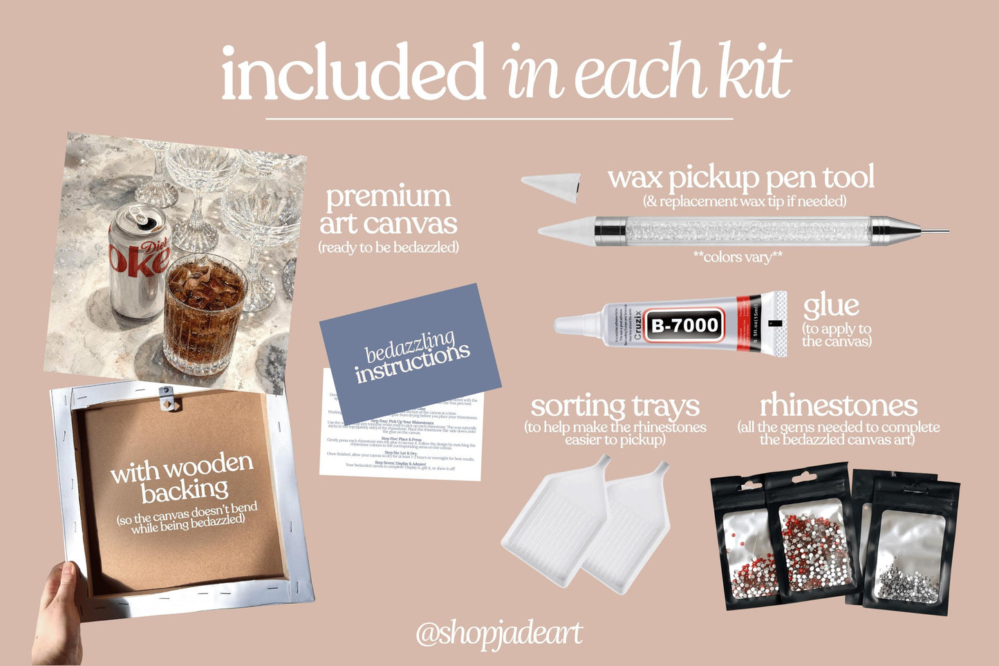 Fancy Soda Photo Bedazzle Canvas Kit