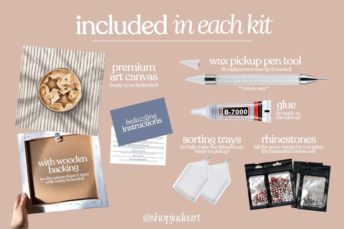 Star Coffee Bedazzle Canvas Kit