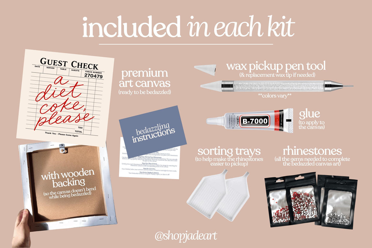Diet Cola, Please Bedazzle Canvas Kit