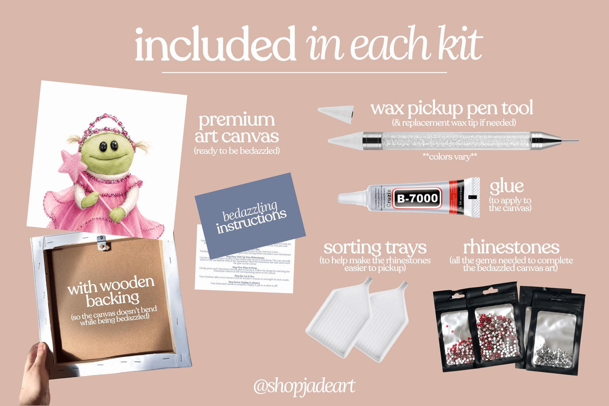 Mona Meme Bedazzle Canvas Kit