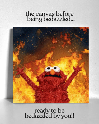 Fire Meme Bedazzle Canvas Kit