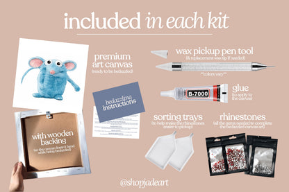 Tutter the Mouse Bedazzle Canvas Kit
