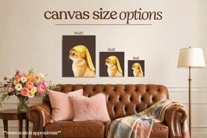 Cat with a Pearl Earring Bedazzle Canvas Kit