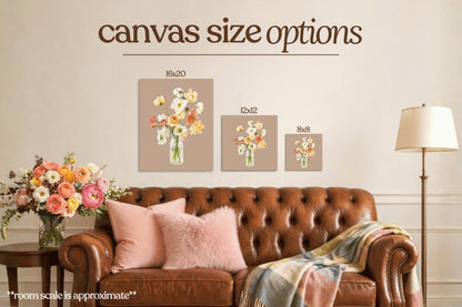 Flower Vase Bedazzle Canvas Kit