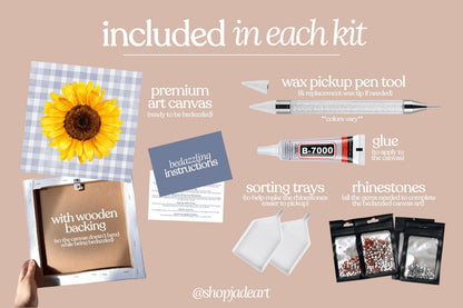 Sunflower Bedazzle Canvas Kit
