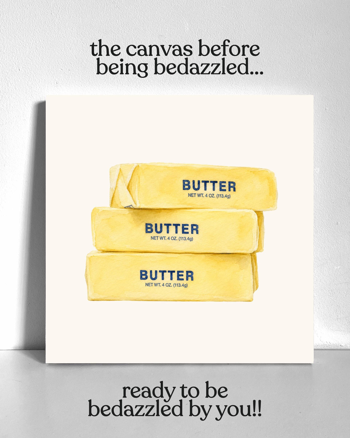 Butter Bedazzle Canvas Kit